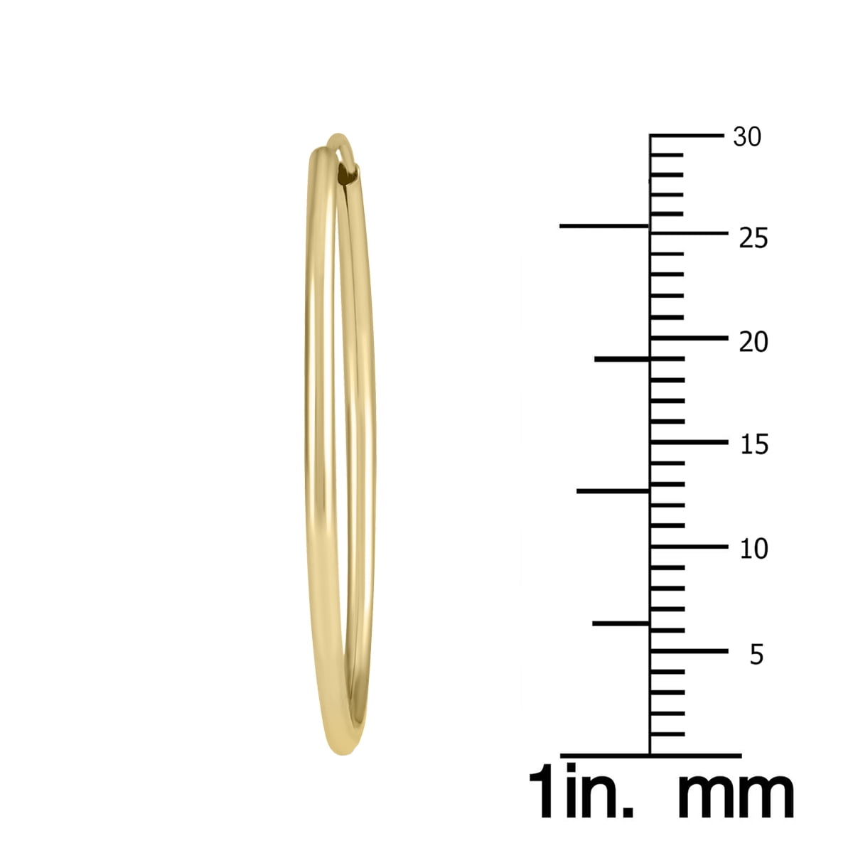 SZUL Women's 30mm Endless 14K Yellow Gold Filled Thin Hoop Earrings
