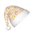 thumbnail image 2 of Fuzoiu Cute Duck And Flower Print Santa Hat Christmas Hat for kids,Santa Hats with Pompom, Unisex Xmas Holiday Hat for Christmas New Year Festive Party Supplies, 2 of 6