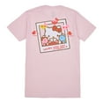 thumbnail image 6 of Hello Kitty Happy Kiss Day Valentine Photo Art Women's Cradle Pink Crew Neck Short Sleeve T-shirt-Small, 6 of 7