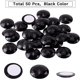 thumbnail image 4 of 50 gemas circulares de plástico autoadhesivas de acrílico con parte trasera plana de 30 mm (negro), 4 of 9
