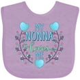 thumbnail image 3 of Inktastic My Nonna Loves Me with Flowers and Hearts Boys or Girls Baby Bib, 3 of 4