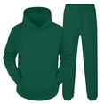 thumbnail image 4 of ibiyuan Sweatsuits for Men Long Sleeve Pullover Hoodie and Pants Long Sleeve Hooded Sweatshirt and Jogger Pants Sweatsuit Set Tracksuits Sportwear Set,Dark Green, 4 of 4