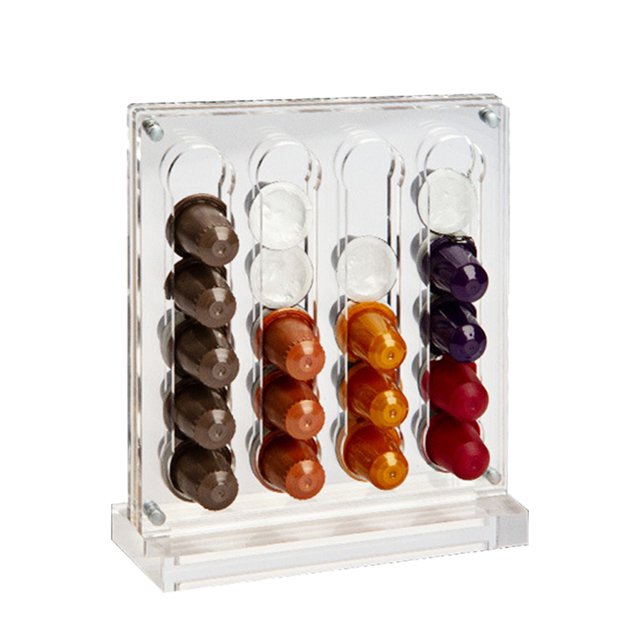 Support pour Dosettes de Café, Étagère à Capsules Pouvant Contenir 40 Capsules, Organisateur de Dosettes de Café de Comptoir, Support de Rangement, Étagère de Rangement pour Maison, Café, Hôtel