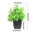 thumbnail image 3 of Honeeladyy Realistic Fake Potted Plants, Plastic Greenery Decor, Small Artificial Green Plant for Home, Office, Wedding, Tabletop, Shelf Decor, 3 of 6