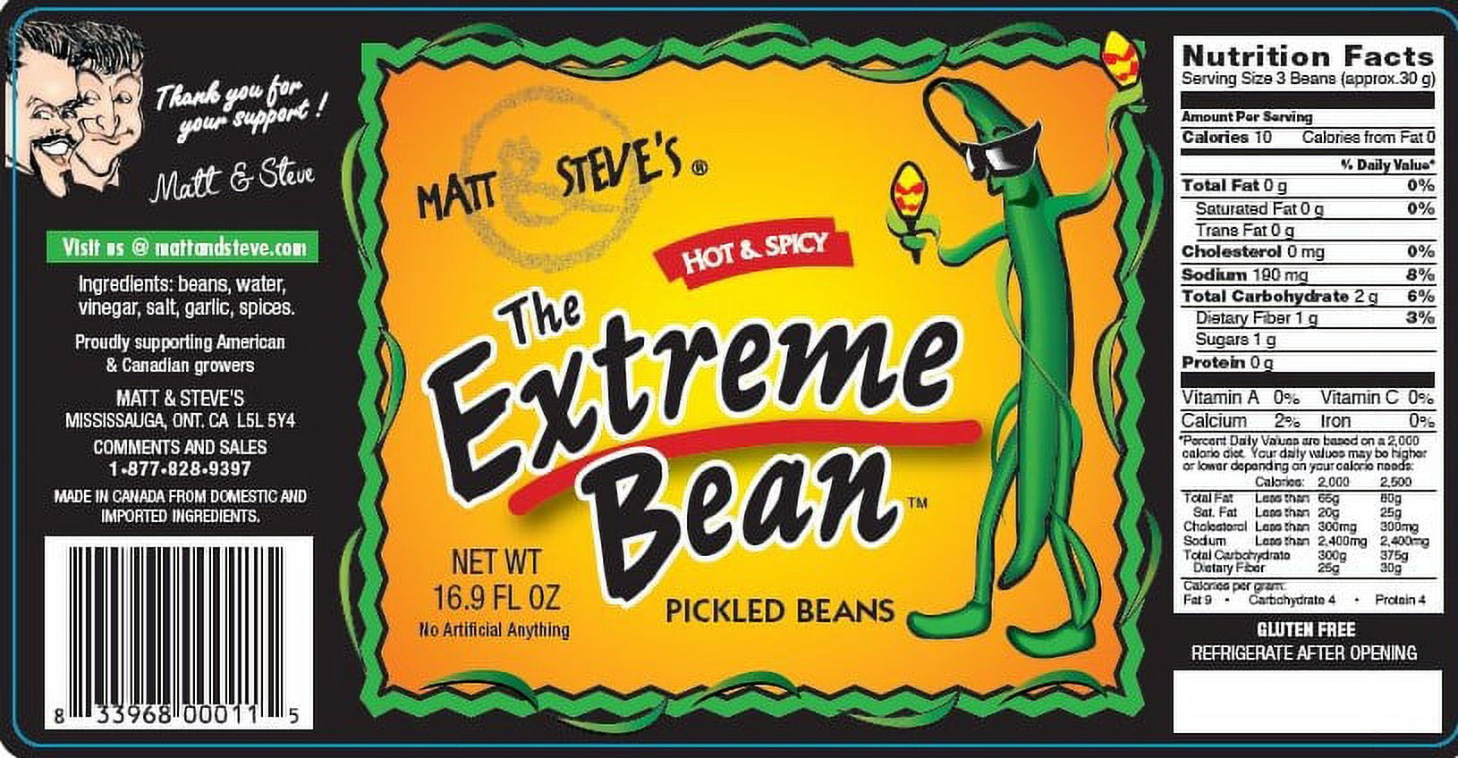 (3 pack) THE EXTREME BEAN HOT & SPICY 16.9oz