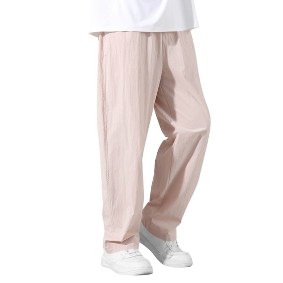 OGLCCG Girls' Wide Leg Pants Elastic Waist Beach Pants Kids Summer Baggy Casual Loose Soft Long Pants with Pockets