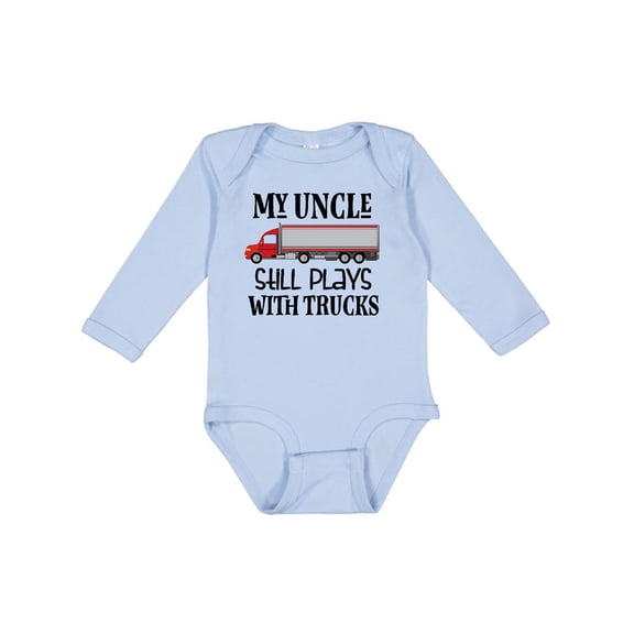 Inktastic Truck Driver Uncle for Nephew Boys or Girls Long Sleeve Baby Bodysuit