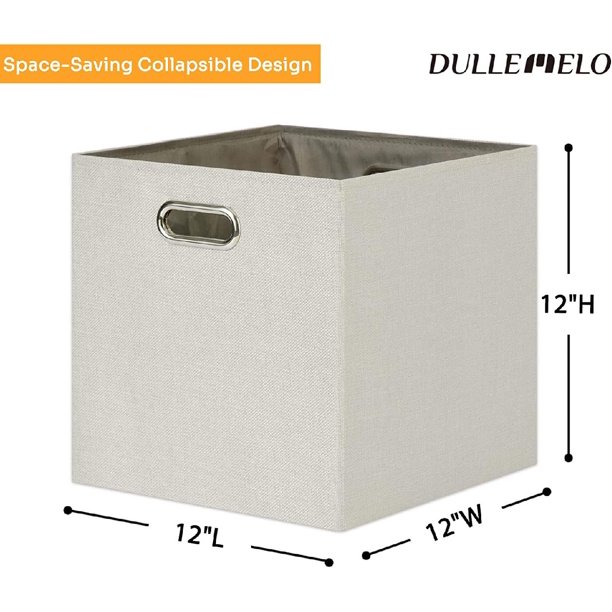 12x12 Storage Cube Bins, Decorative Storage Bins for Organizing Toys