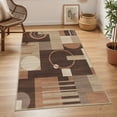 thumbnail image 3 of MICGEEK 3x5 Washable Area Rugs for Living Room, Modern Geometric Printed Rug, Vacuum-Friendly, Non Slip Indoor Rug for Bedroom Dining Room Home Decor Carpet, Brown/Beige, 3 of 9