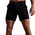 thumbnail image 5 of zeranth Men Summer Cargo Shorts Mid-rise Button Zipper Fly Pockets Shorts Solid Color Straight Leg Casual Short Pants Streetwear, 5 of 7
