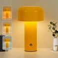 thumbnail image 2 of Cordless Mushroom Table Lamp,Rechargeable Operated LED Desk Lamp,3 Color Stepless Dimmable Night Light Bedside Lamp, 2 of 8