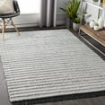 thumbnail image 2 of BoutiqueRugs Brockman Contemporary Area Rug - Light Slate, Black, Off White - 8' x 10', 2 of 11