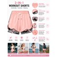 thumbnail image 4 of Women’s 2-in-1 Workout Shorts, High Waisted Athletic Running Shorts with Built-in Liner Pocket, Nylon Spandex Quick Dry Gym Yoga Training Shorts, 4 of 6