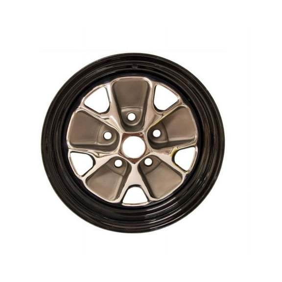 Scott Drake C6ZZ-1007-AR 66 Styled Steel Wheel 14x5 3 in. bs Black Rim