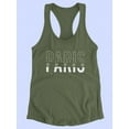 thumbnail image 3 of Slogan Paris City T Shirt  Racerback Tank Women -Image by Shutterstock, Female XX-Large, 3 of 4