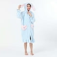 thumbnail image 6 of XMMSWDLA Womens Long Hooded Bathrobe Fleece Full Length Bathrobe with Hood Winter Sleepwear Warm Robes for Women, 6 of 7