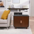 thumbnail image 5 of Teamson Pets Dyad Wooden Cat Litter Tray Box Washroom Puppy Toilet Mocha Walnut, 5 of 16