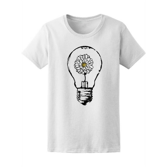 Flower In Lightbulb T-Shirt Women -Image by Shutterstock, Female Medium