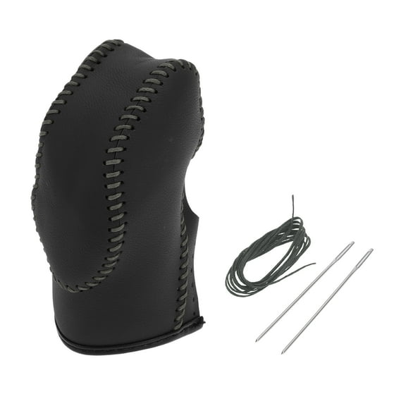 Unique Bargains Gear Shift Knob Cover for Ford Fusion 2013-2016 Anti-Slip Stick Shifting Handle Protector Faux Leather 1 Pc Black Grey