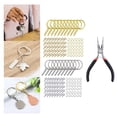 thumbnail image 4 of Llaveros anillos,Borla colgante llavero kits fabricación de joyas DIY,Llaveros de aleación Conjunto de adornos Conector Encantos,Llaveros divididos Cadena Anillas abiertas Alicates, 4 of 8