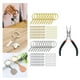 thumbnail image 4 of 3x221x DIY Llaveros Divididos Con Juego De Cadena Para Accesorios De Llavero Oro Plata, 4 of 8