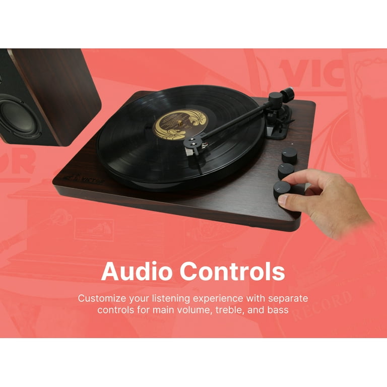 VICTOR VWRP-1600 Lincoln Record Player, 3 Speed Turntable with