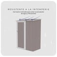 thumbnail image 4 of Cobertizo de Almacenamiento para Jardin Exterior Ranger Relan 143x89x186 de Acero Galvanizado, 4 of 8