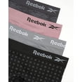thumbnail image 2 of Reebok®  Women's Boy Shorts Underwear - 4 Pack Stretch Performance Seamless Panties -Size M, Black Jacquard/Sharkskin/Elderberry/Black Pearl Jacquard, 2 of 7
