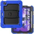 thumbnail image 3 of Shockproof Case for Apple iPad Air 11-inch 2024 iPad Pro 11 2022/2021/2020/2018 4th/ 3rd/ 2nd/1st/ iPad Air 4 5 10.9", Shoulder Strap Kids Case with Pencil Holder/Screen Protector,Darkblue, 3 of 8