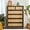 Walnut, variant on LEVNARY 5 Drawer Chest Dresser, Rattan Tall Dresser 5 Chest of Drawers Dressers for Bedroom, Wooden Storage Cane Cabinet with Metal Handles for Living Room Hallway (Walnut)