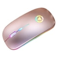 thumbnail image 1 of Ratón inalámbrico silencioso para computadora Ratón portátil recargable PC Accesorios para computadora portátil Oro rosa Eigraketly  EL4578-04B, 1 of 2