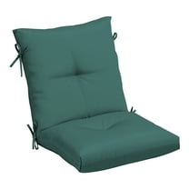 ARDEN Outdoor Plush Modern Tufted Blowfill Dining Chair Cushion, 21 x 40, Water Repellent, Fade Resistant, Tufted Cushion for Dining and Bistro Chairs, Peacock Blue Green Texture