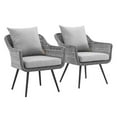 thumbnail image 1 of Modway Endeavor Fauteuil de Patio Moderne en Rotin Gris (Ensemble de 2), 1 of 6