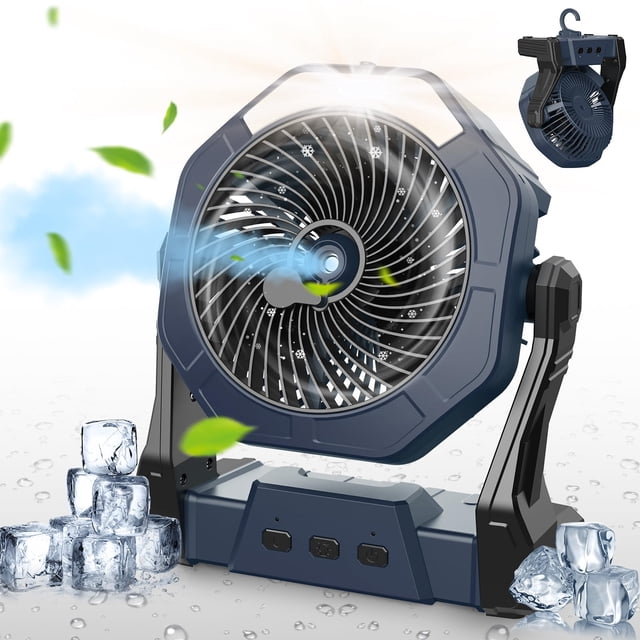 Ventilador nebulizador Ausic de 20 cm recargable, depósito de 250 ml