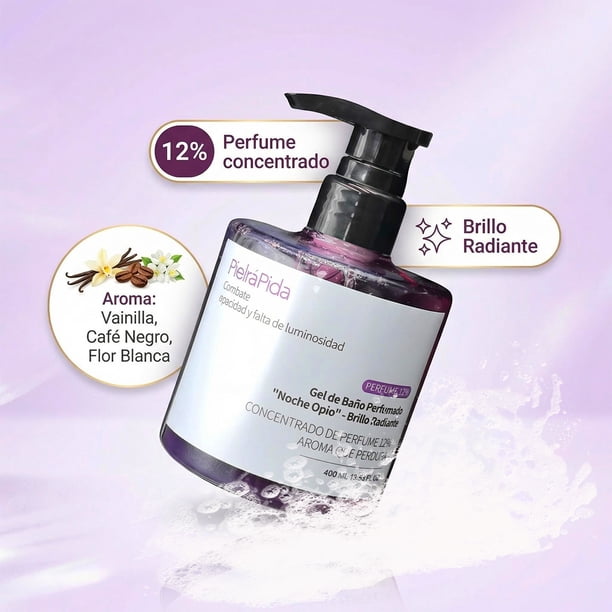 Gel de baño Aclara la piel Gel De Ducha Contiene 12% de Fragancia Aroma duradero 400ml