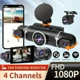 thumbnail image 3 of 4-Channel 1080p Car Recorder,Driving Security 4-Channel 1080P Car Recorder, 360° Dash Cam Front and Rear Inside, Wi-Fi GPS & App Control Car Camera,4 Channel Dash Cam(64GB), 3 of 7