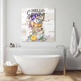thumbnail image 3 of Hello Spring Wall Art Painting on Canvas, Purple Floral Botanical Coffee Cups Canvas Art Home Prints Wall Art Framed Modern Artwork for Living Room Bedroom Wall Decor 20x20in, 3 of 9