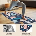thumbnail image 4 of Pioneer Flower Floral Print Pattern Hot Yoga Mat Towel Non Slip for Hot Yoga - Quick-Drying Yoga Mat Cover with 4 Corner Pockets with Travel Bag - Hot Yoga Towel Non Slip 70"x26", 4 of 6