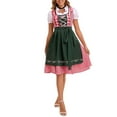 thumbnail image 5 of LEKODE oktoberfest outfits women dirndl dress Bavarian Dress tracht dress Oktoberfest Waitress Party Dress Bavarian Carnival Outfit Green 1 4XL, 5 of 5