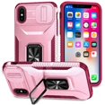 thumbnail image 1 of Funda para GANGXUN iPhone X - Soporte metálico, Función magnética, Rosa, 1 of 6
