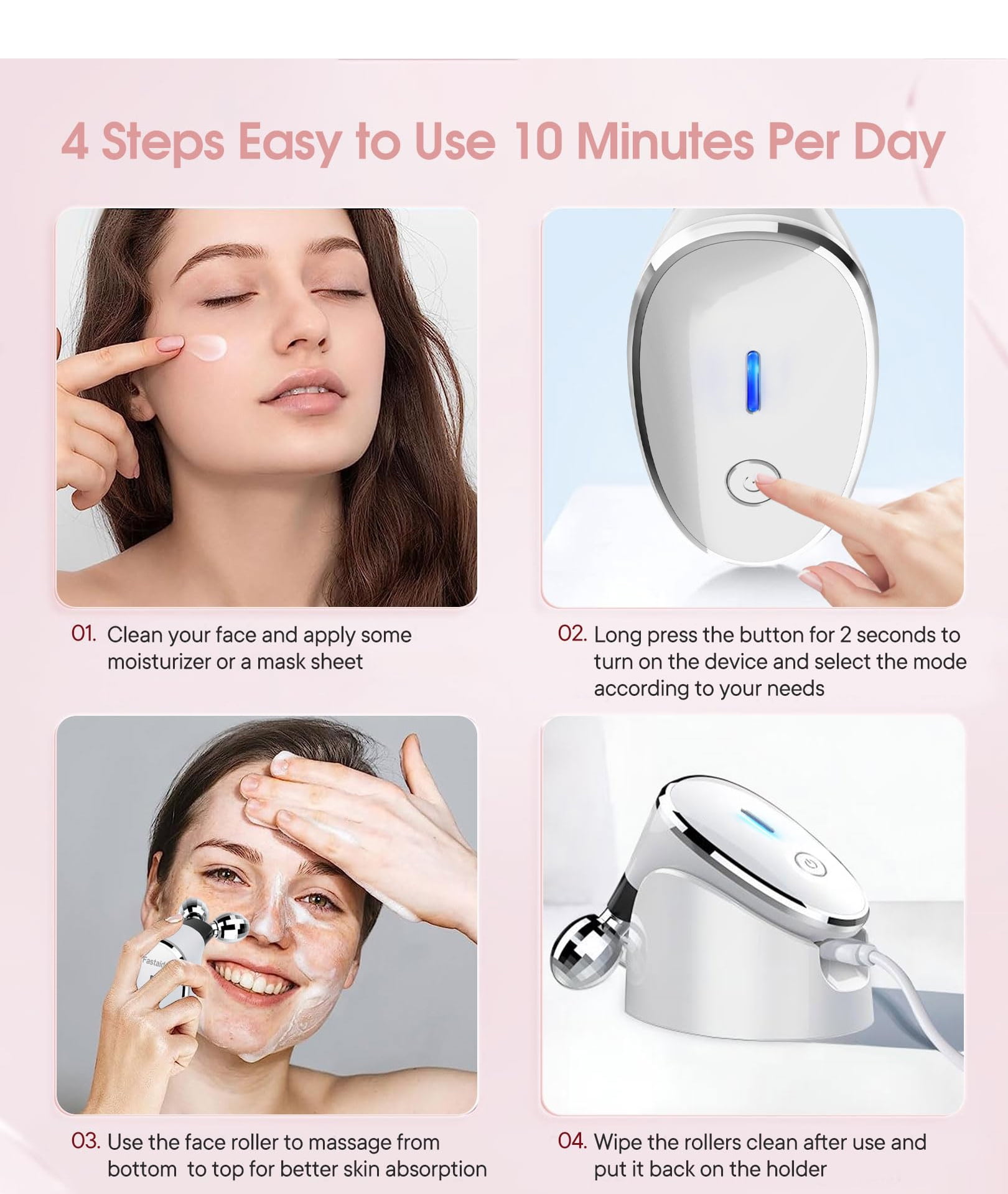 Balomy Microcurrent Facial Device, Face Massager, Face Sculpting Tool for Skin Care, Wrinkle Removal, Anti Aging, Skin Rejuvenation