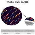 thumbnail image 6 of Rainbow Gradient Fitted Table Cover - Round Elastic Tablecloth, Waterproof & Scratch-Resistant for Parties (50 inches), 6 of 7