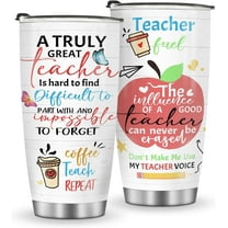 Teacher Tumbler Mug Gifts for Women Men Birthday Retirement Teachers Day Appreciation Present Thank You Gift from Student, Future Teacher Graduation Gift, 20oz Stainless Steel Travel Coffee Cup