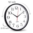 thumbnail image 3 of Reloj de pared HIPPIH de 10 pulgadas, silencioso, negro, paquete de 2, 3 of 7