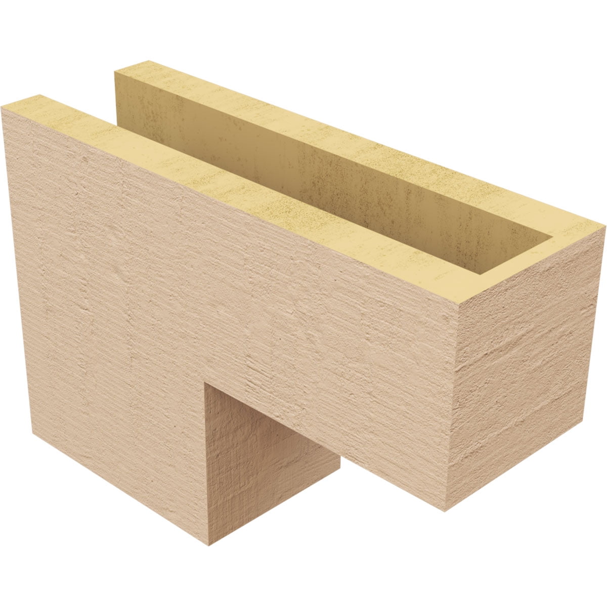 4"W x 12"D x 8"H Classic Chapel Hill Rough Cedar Woodgrain TimberThane Corbel, Primed Tan