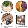 thumbnail image 3 of Designart "Village Chores Laundry Day Scenes II" Illustration Wall Art - Modern Orange Laundry Living Room Canvas Art, 3 of 6