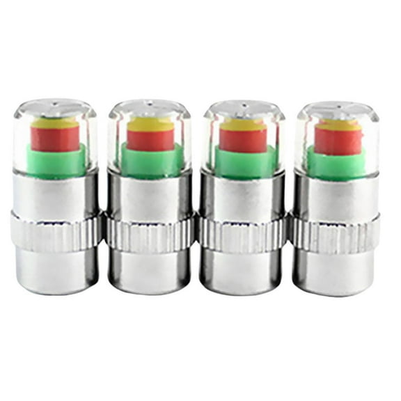 SOPOTUTU 4-Pack Tire Pressure Warning Sensors, Assorted Colors, Car Tire Pressure Monitoring System for Driving Safety