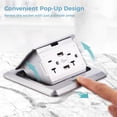 thumbnail image 4 of Caja de tomacorriente de piso Timcorr empotrable eléctrica impermeable con receptáculo 20 A y cargadores USB 4,8 A, 4 of 8