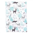 thumbnail image 2 of Hudson Baby Infant Cotton Flannel Burp Cloths 4pk, Linocut Woodland Neutral, One Size, 2 of 2