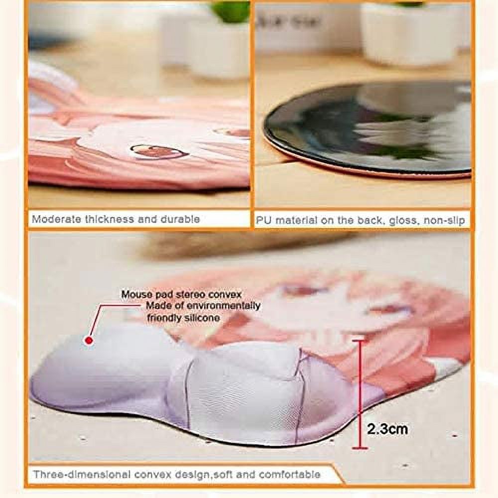 3D Anime Beautiful Girl Beauty Wrist Support Mousepad - Cartoon Non-Slip Gaming Mouse Pads, Silicone Anime Cute Girl Mouse Mat for Computer,Laptop-Classical Beauty - image 2 of 5